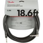FENDER PROFESSIONAL SERIES INSTRUMENT CABLE STRAIGHT/ANGLE 5.5M BLACK