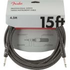 FENDER PROFESSIONAL SERIES INSTRUMENT CABLE STRAIGHT/STRAIGHT 4.5M GREY TWEED