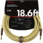 FENDER DELUXE SERIES INSTRUMENT CABLE STRAIGHT/STRAIGHT 5.5M TWEED