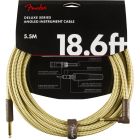 FENDER DELUXE SERIES INSTRUMENT CABLE STRAIGHT/ANGLE 5.5M TWEED